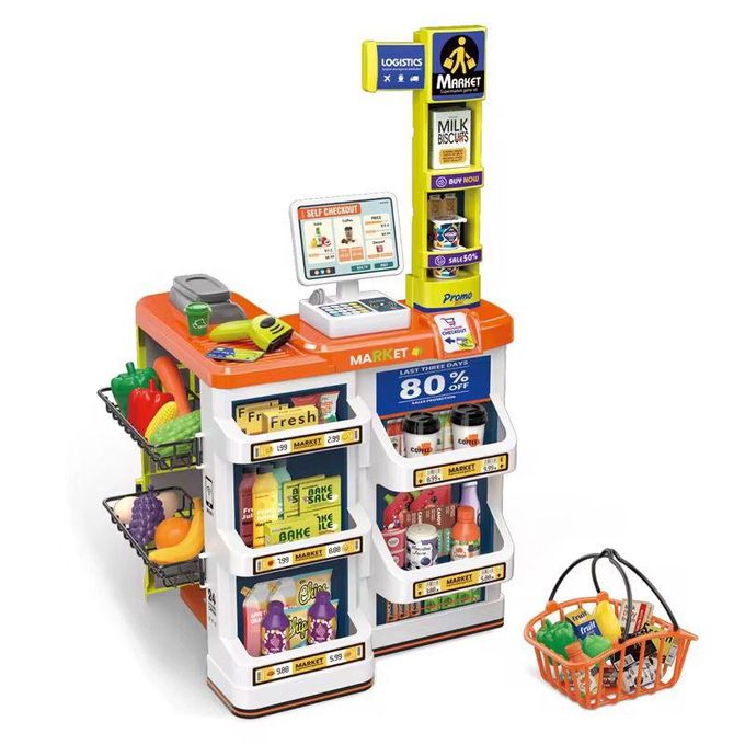 🛒✨ مجموعة العاب السوبر ماركت 60 قطعة للأطفال ✨🛒