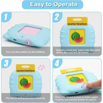 لعبة قاري كروت التعليمية للأطفال – فلاش كارد ناطق لتنمية الكلام والمهارات المبكرة