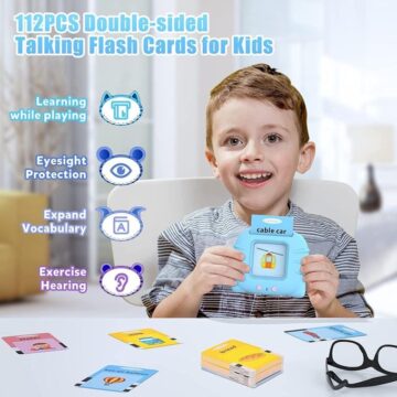 لعبة قاري كروت التعليمية للأطفال – فلاش كارد ناطق لتنمية الكلام والمهارات المبكرة
