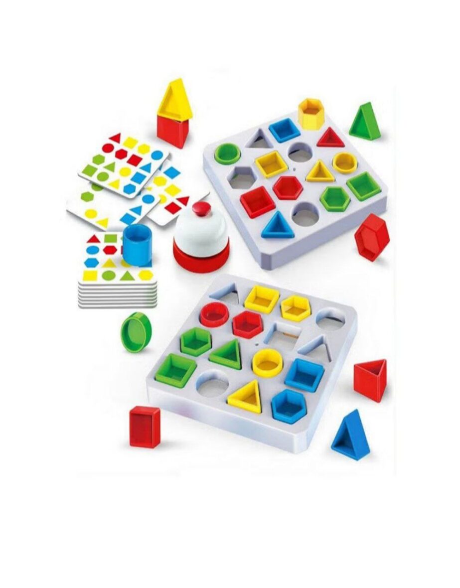 بازل تطابق الأشكال مع جرس | لعبة تعليمية لتنمية مهارات الأطفال