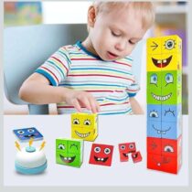 مكعبات بناء الوجوه – لعبة المكعب السحري المتغير | لعبة تعليمية ممتعة للأطفال