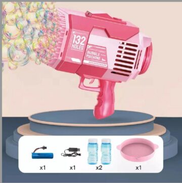 مسدس فقاعات بابلز بازوكا 132 فتحة – إصدار مطوّر بإضاءة LED