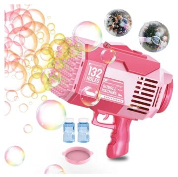 مسدس فقاعات بابلز بازوكا 132 فتحة – إصدار مطوّر بإضاءة LED